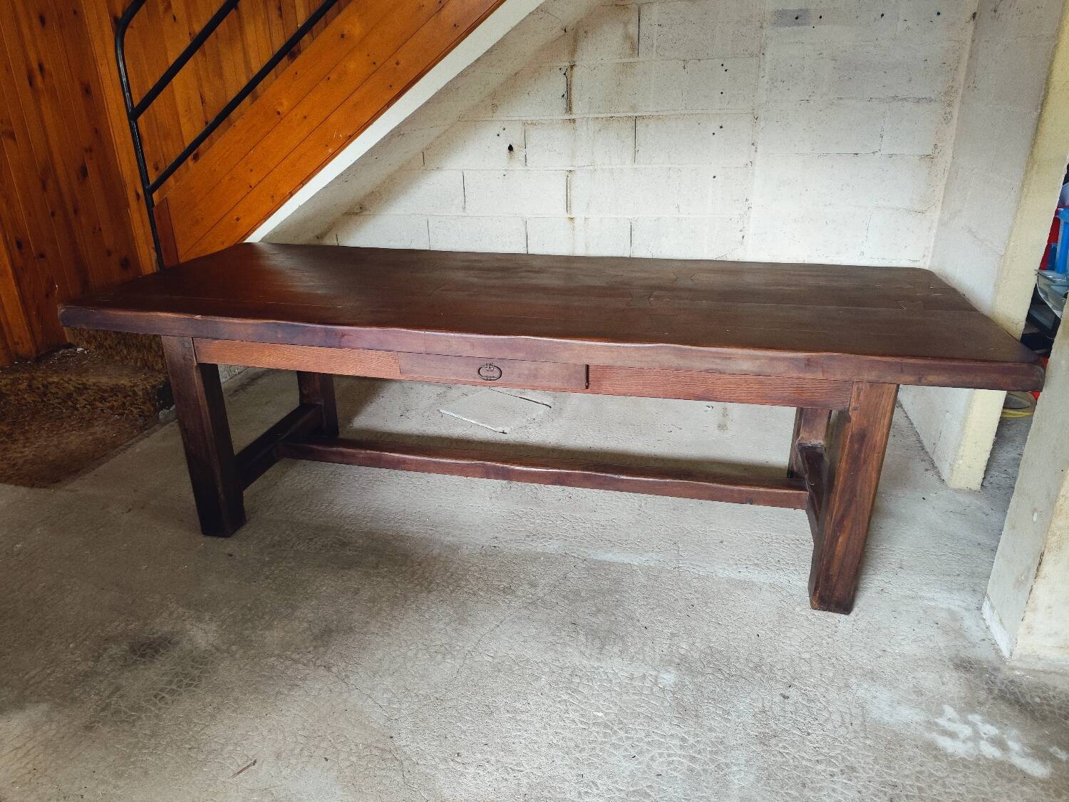 250 cm large farmhouse monastery table