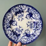 Set of 4 flat plates Creil and Montereau, Flora model