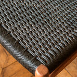 Chaises moller 75 en corde noire