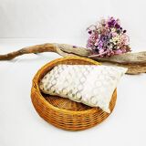 Round wicker flat basket