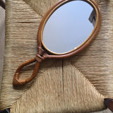 Vintage rattan mirror