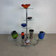 Art Deco shelf in glass and chrome metal