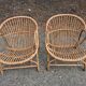 Pair of rattan armchairs 1960