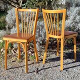 Pair of Baumann chairs n°53 from the 60s