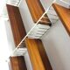 Wall rack with 9 shelves made in the 60
