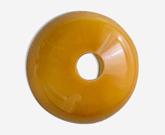 Globe en opaline orange 70s vintage