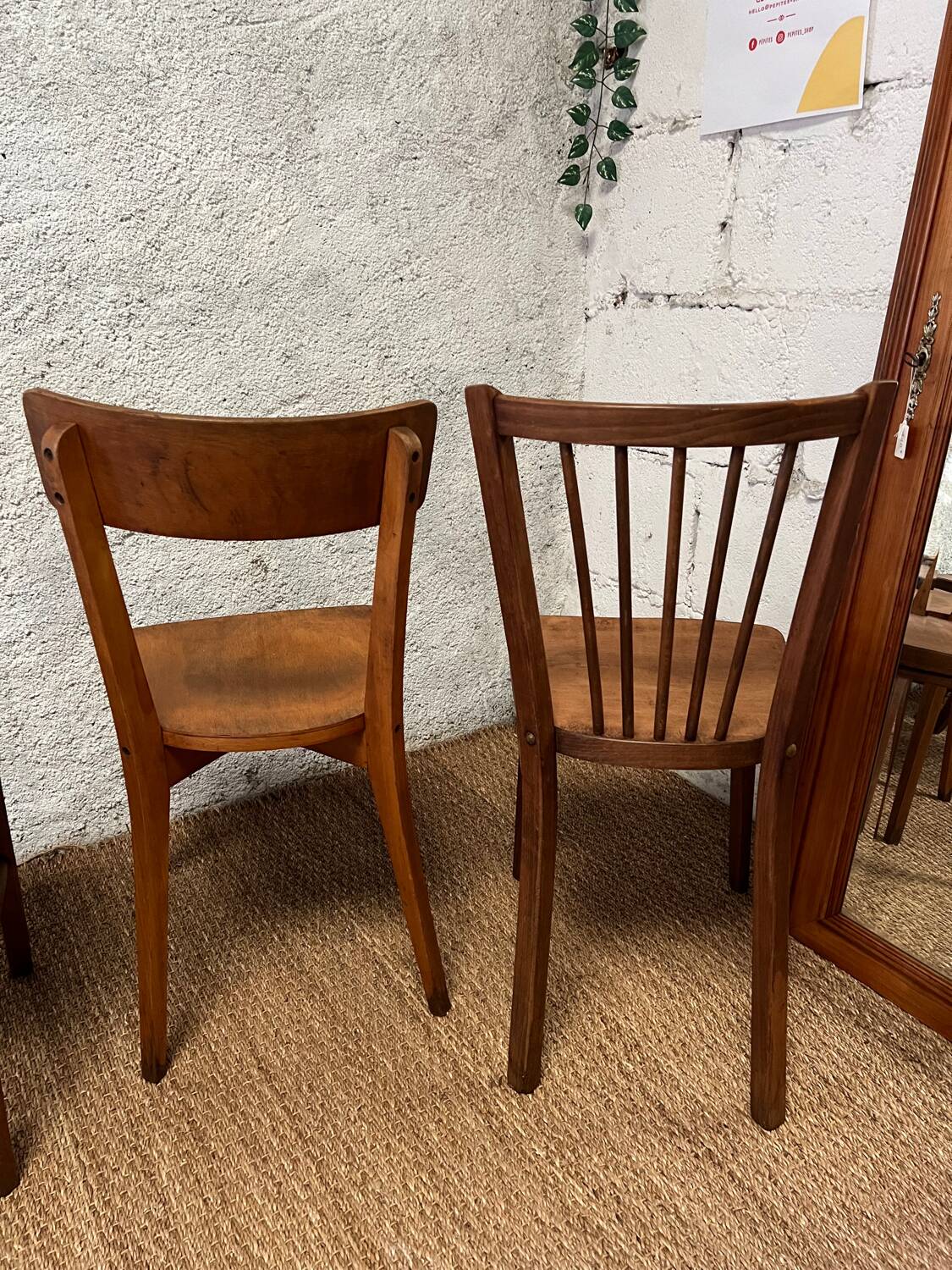 4 vintage bistro chairs