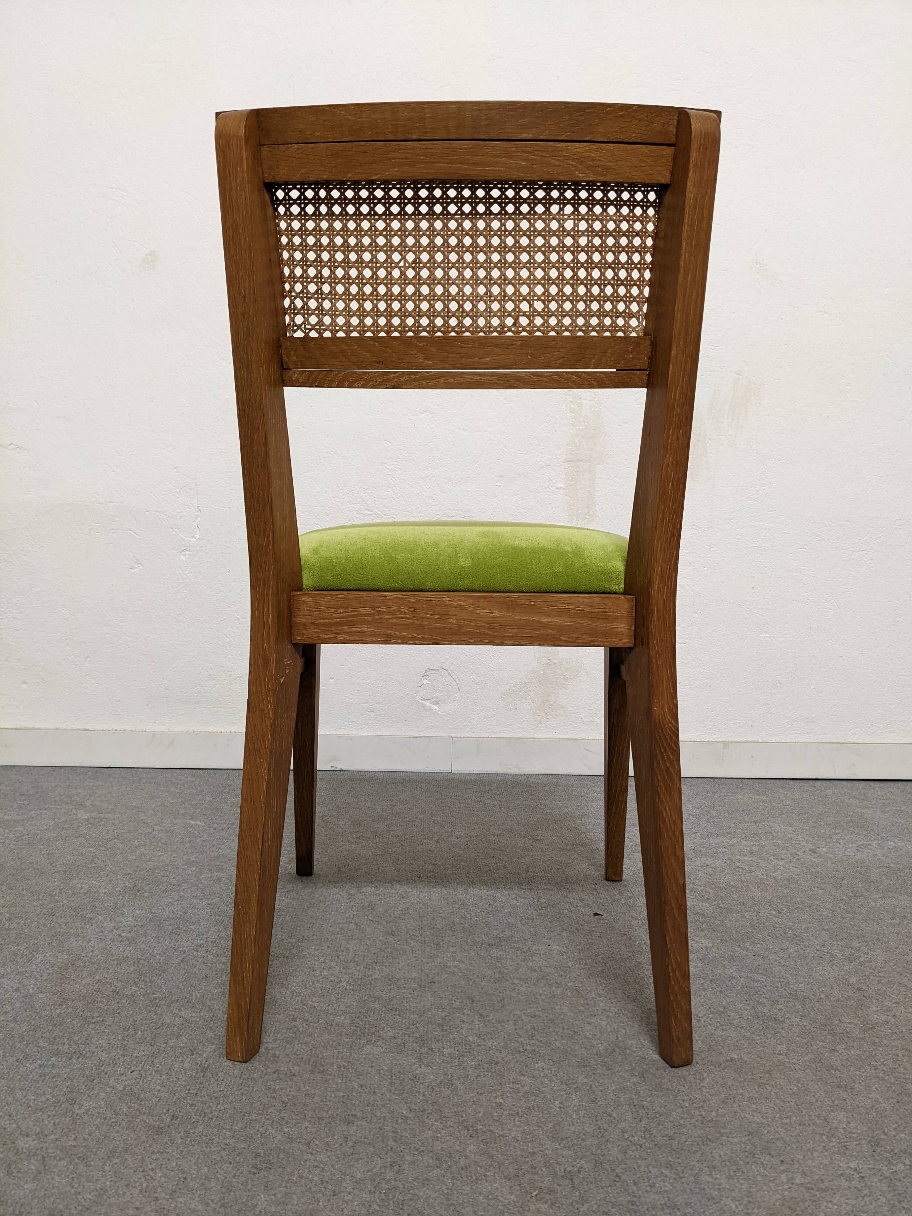 Paire de chaises cannées Art déco vers 1930