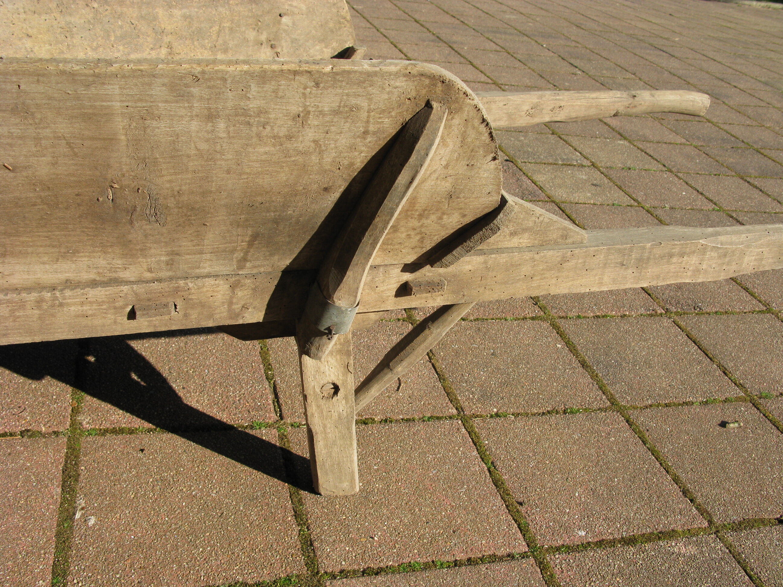 Old wooden wheelbarrow