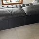 Two-seater black leather sofa Roche Bobois