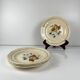 Set of 4 flat plates Sarreguemines flower pattern, first half of the 20th century.