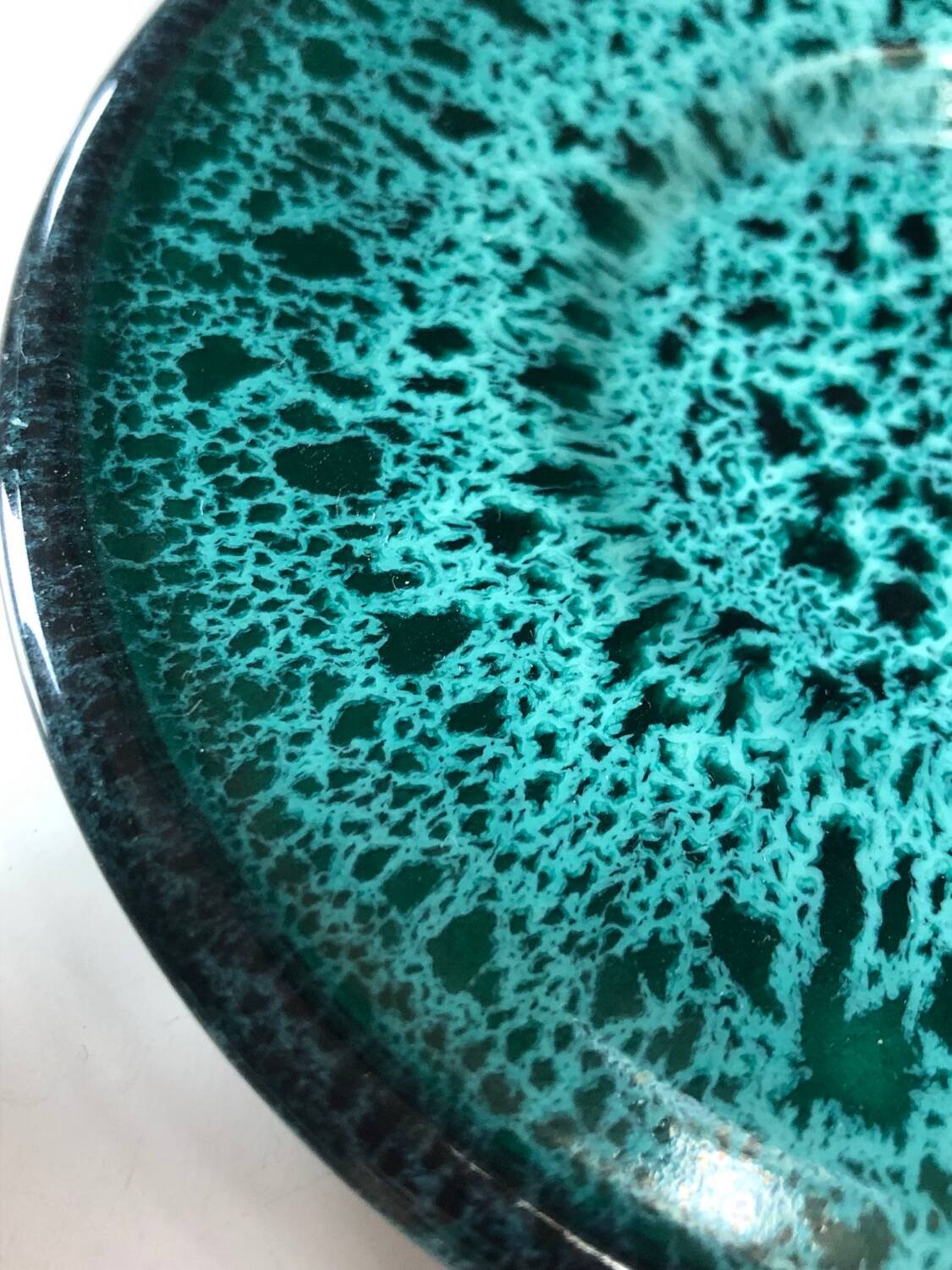 Turquoise Vallauris Braided Ceramic Cup and Saucer by Marius Giuge