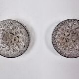 Pair of wall lights, cut glass, Spain, 1970