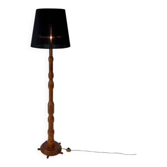 French Modernist Oak Floorlamp, 1960s