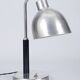 Art Deco Table Lamp in Nickel-Plated Steel and Oak, Czech, 1920s