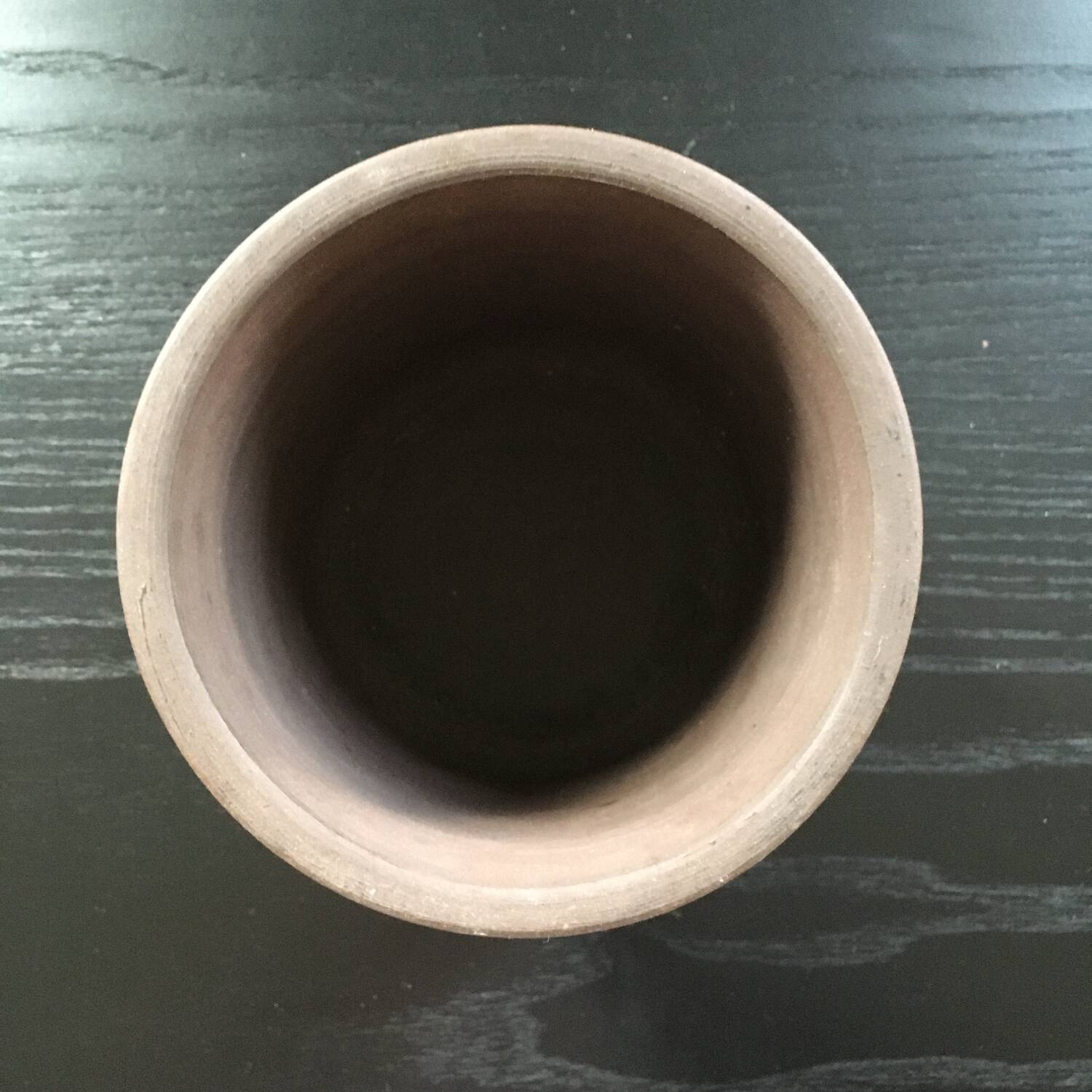 Dark brown flowerpot