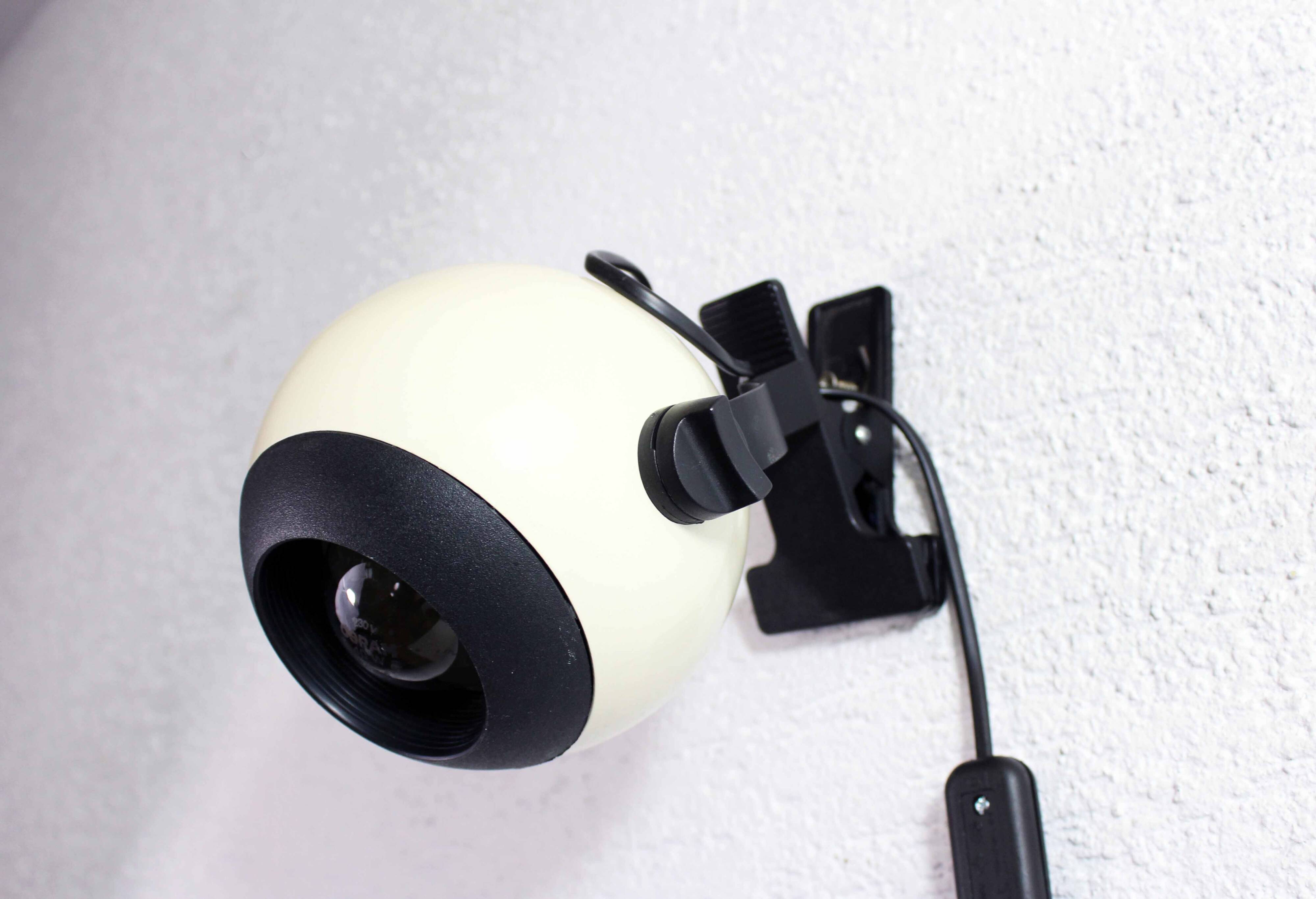 Eye ball clamp wall lamp 1970