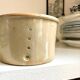 Beige glazed stoneware dish drainer