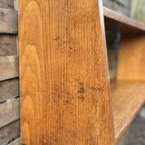 1960s solid oak wall shelf