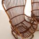 Italian Designer Mid Century Bamboo Armchairs, Set Of 4pcs.