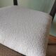 White boucle Scandinavian chairs