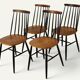 Set of 4 vintage wooden chairs, 1960s