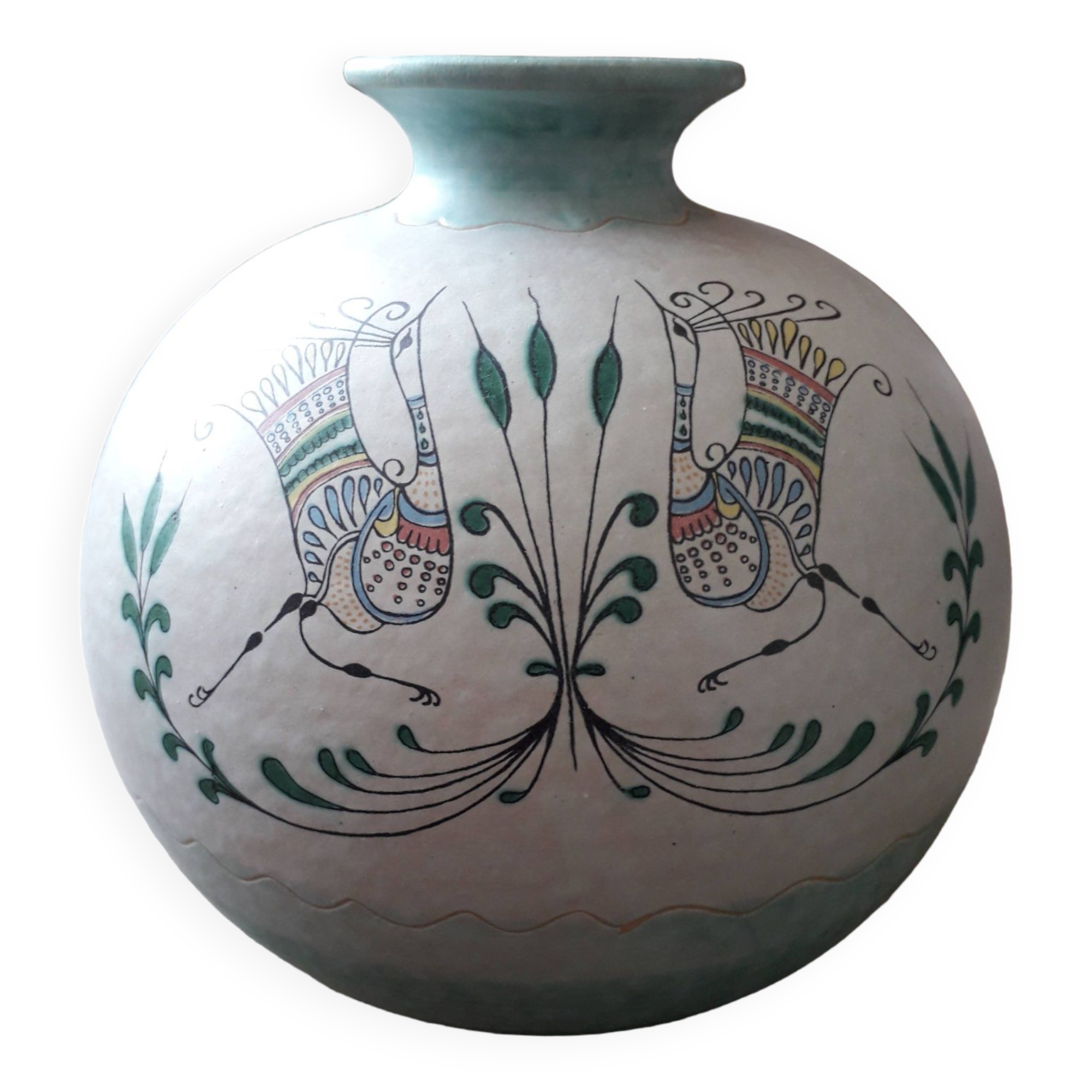 Very original round vase in Italian ceramic