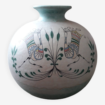 Very original round vase in Italian ceramic