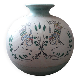 Very original round vase in Italian ceramic