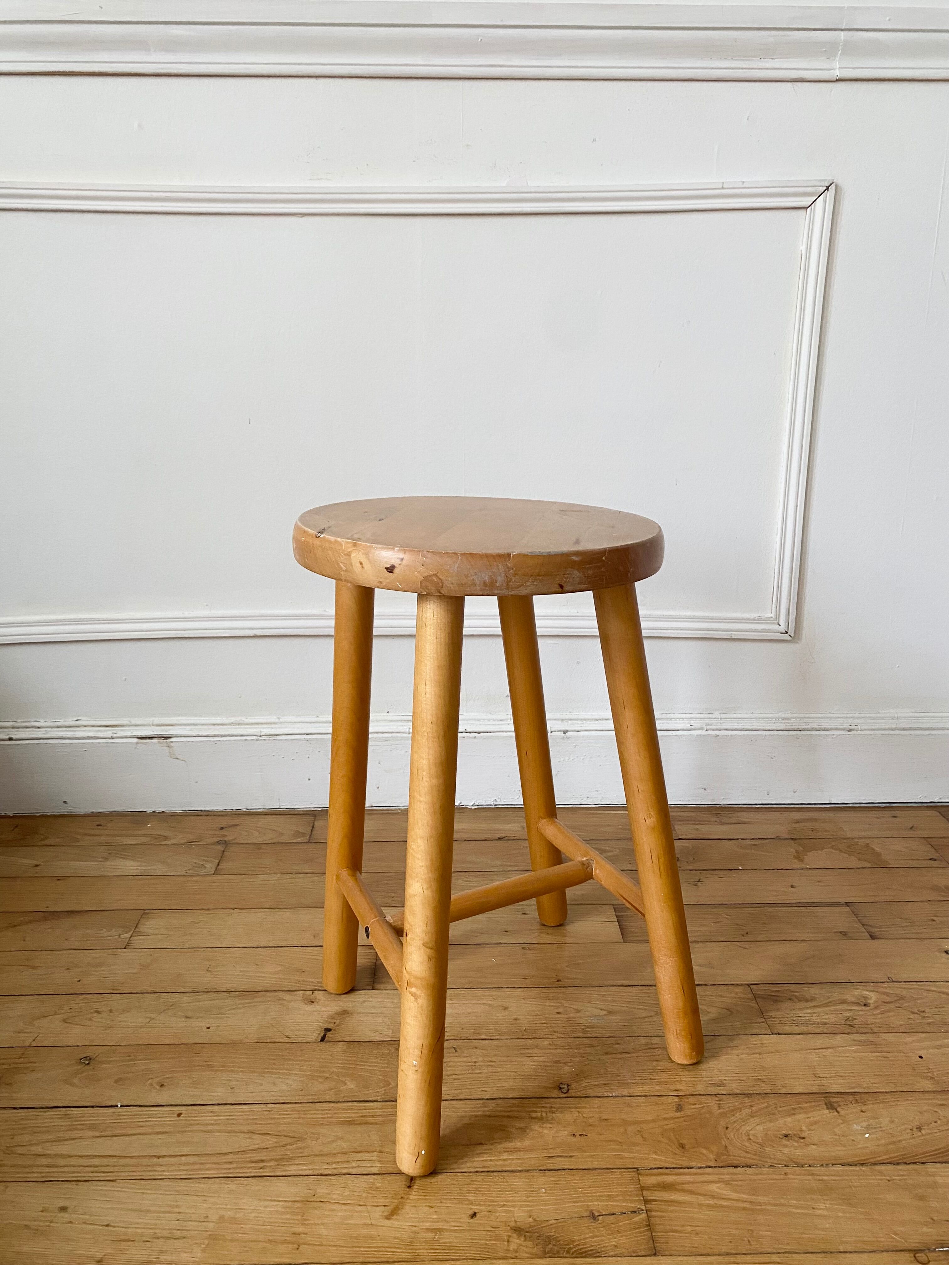 Vintage pine stool