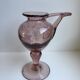 Biot bubble glass candle holder signed purple years 60-70