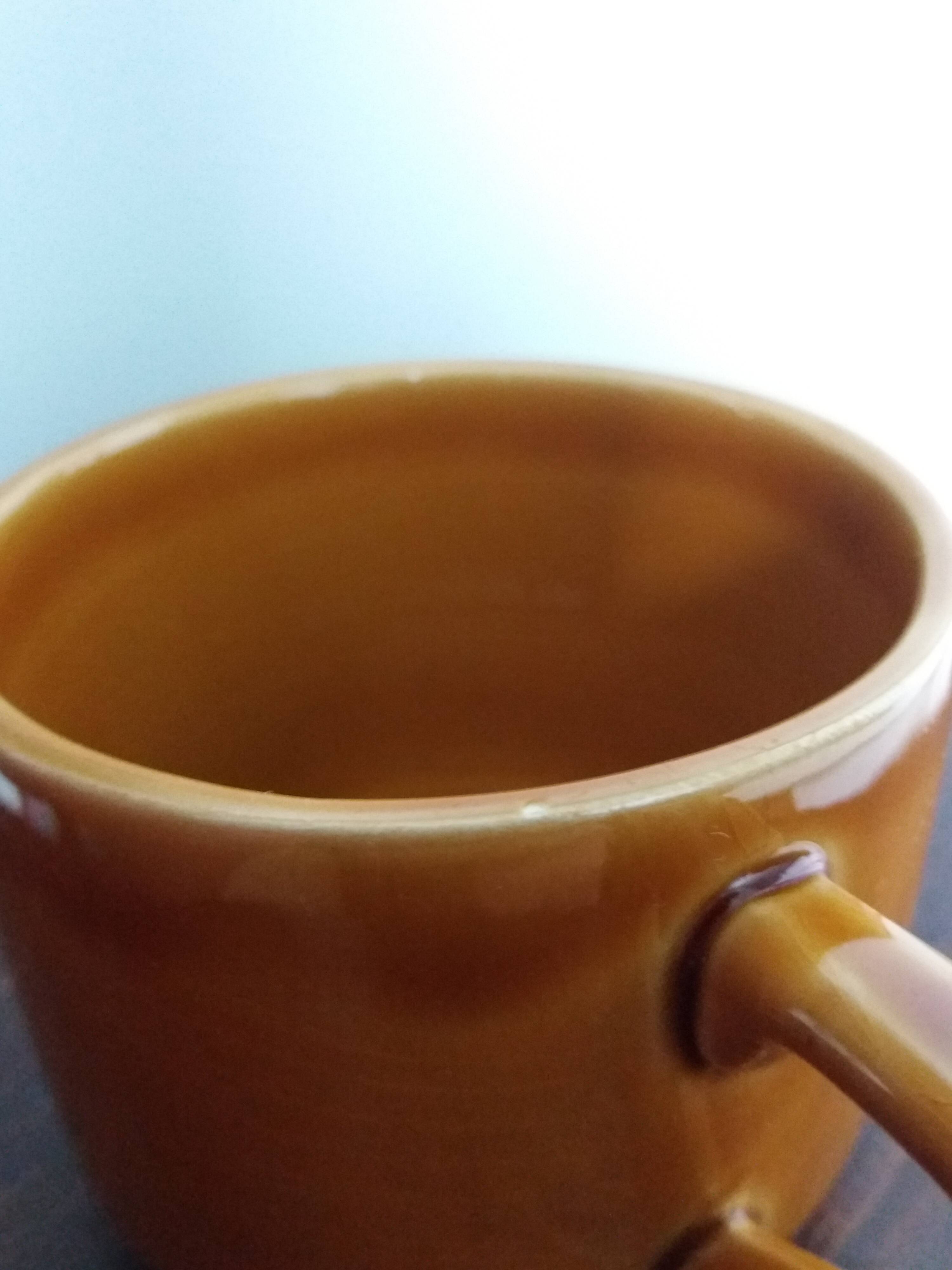 7-cup bistro coffee set in caramel mustard color