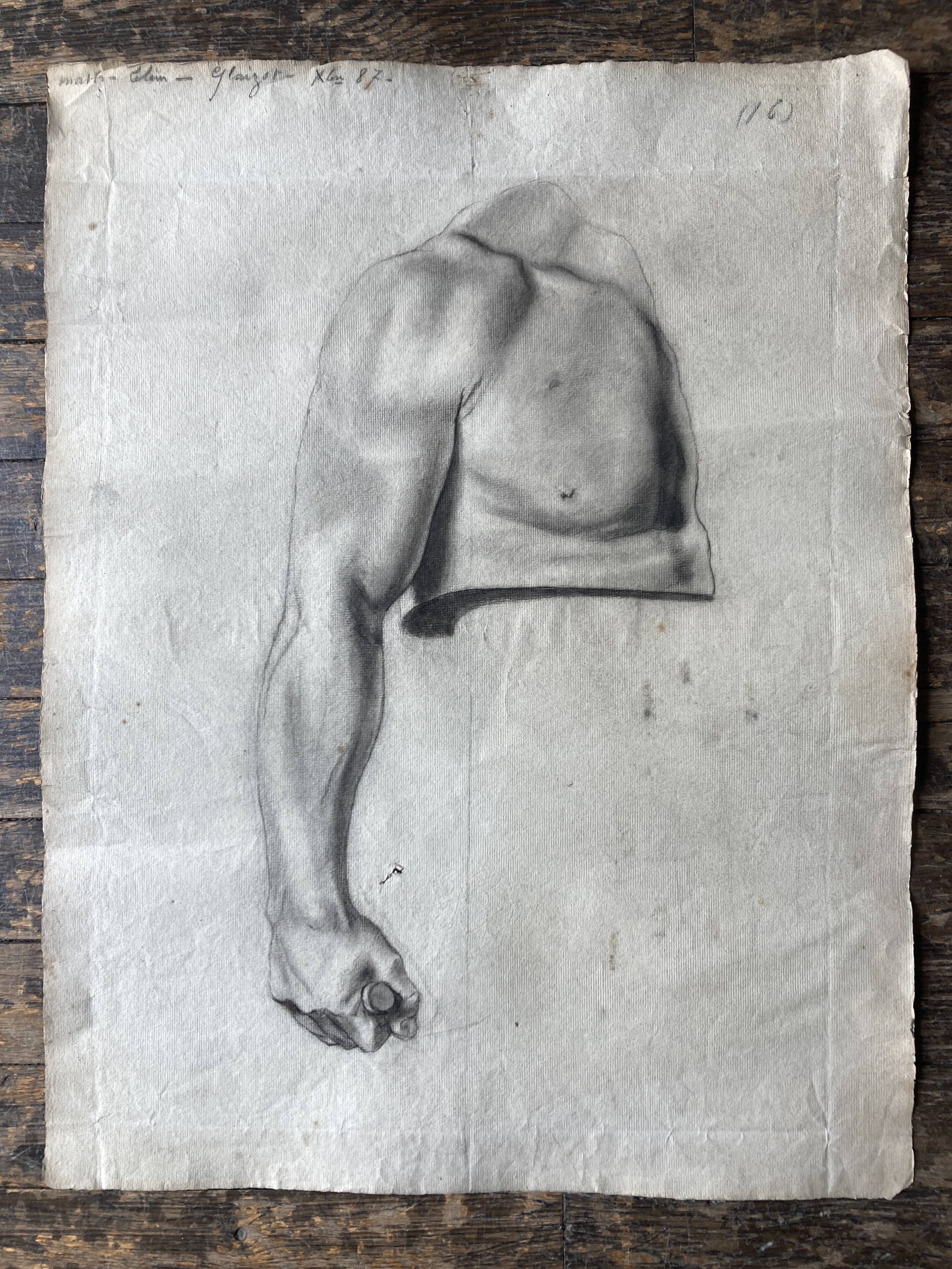 Workshop study on fine watermarked paper, late 19th century, Montparnasse in Paris.