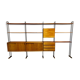 Flexible shelf teak and metal design scandinavian 1950