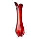 Mid-century red glass vase, Italy, 1970s
