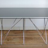 Max Sauze's "Dining Table" steel and glass, France, circa 1970