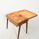 Scandinavian Sewing Table in Teak and Oak
