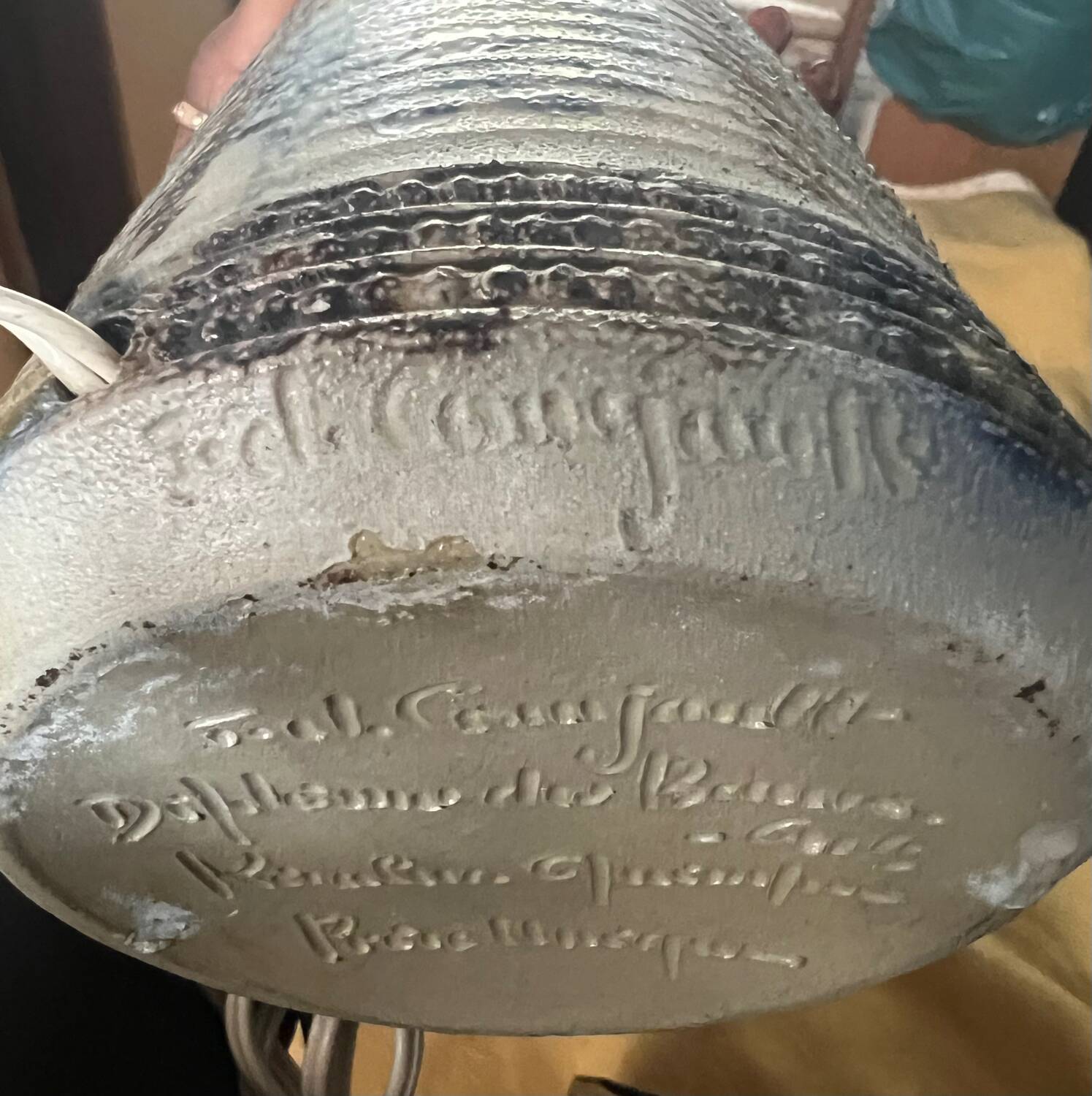 Magnificent vintage lamp signed by Jean-Claude Courjault.