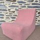 Vintage pink corduroy low chair