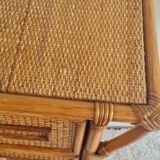 Rattan chest of drawers from the 1970s.
