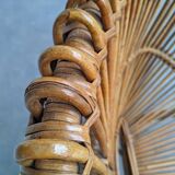 Two 60's rattan armchairs