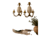Pair of pineapple wall lights, in the style of Maison Charles / Jansen, an