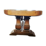 Large antique monastery table in solid oak – exceptional tabletop