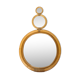 Round bamboo mirror from the 70s - 32x52cm