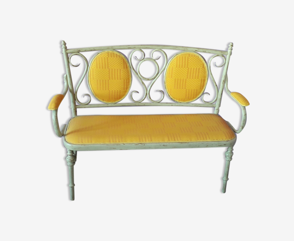 Banquette en bois courbé laquée