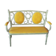 Lacquered curved wooden bench