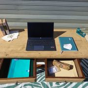 Table bureau en chêne masssif