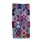 Tapis marocain berbère authentique kilim boucherouite 220x115 cm t46176