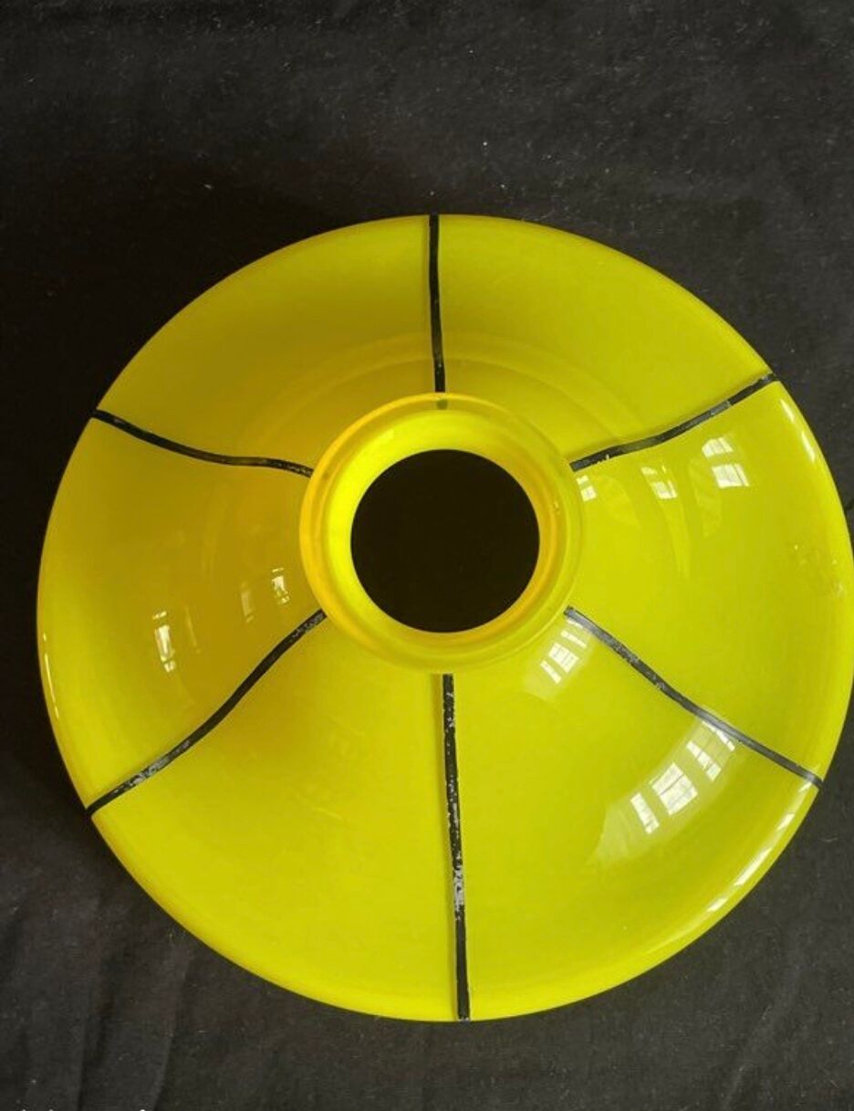 Hanging lamp, Murano yellow, lemon, 1960