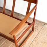 Canapé FD130/3 by Hvidt Mølgaard, Mid Century sofa in teak, Denmark